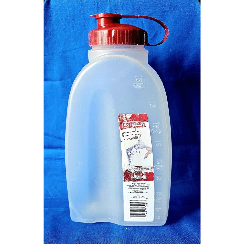 Rubbermaid 2qt 64oz ServinSaver Drink Beverage Bottle Container Jug Red Flip Lid